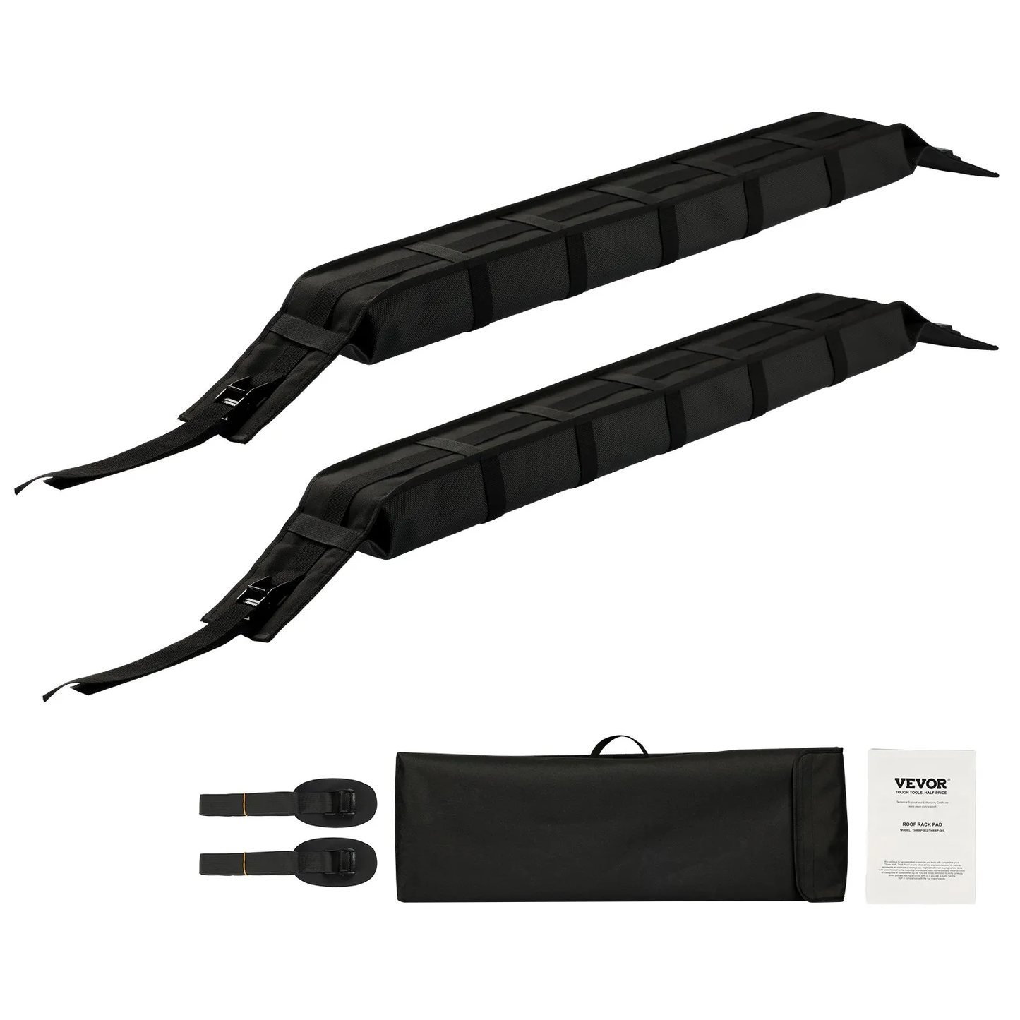 VEVOR Soft Roof Rack Pads, 33-Inch Universal Car Roof Rack Pad, 176LBS Load Capacity Luggage Kayak Carrier,-$50