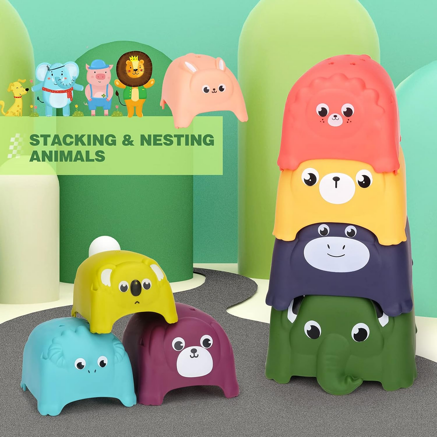 Brand new Colorful Bench Jenga, children's educational toys