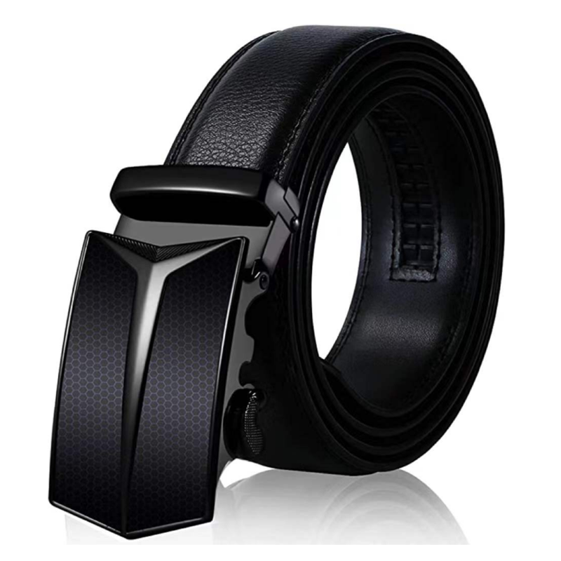 BNIB-Business men's belt, sliding ratchet belt automatic buckle