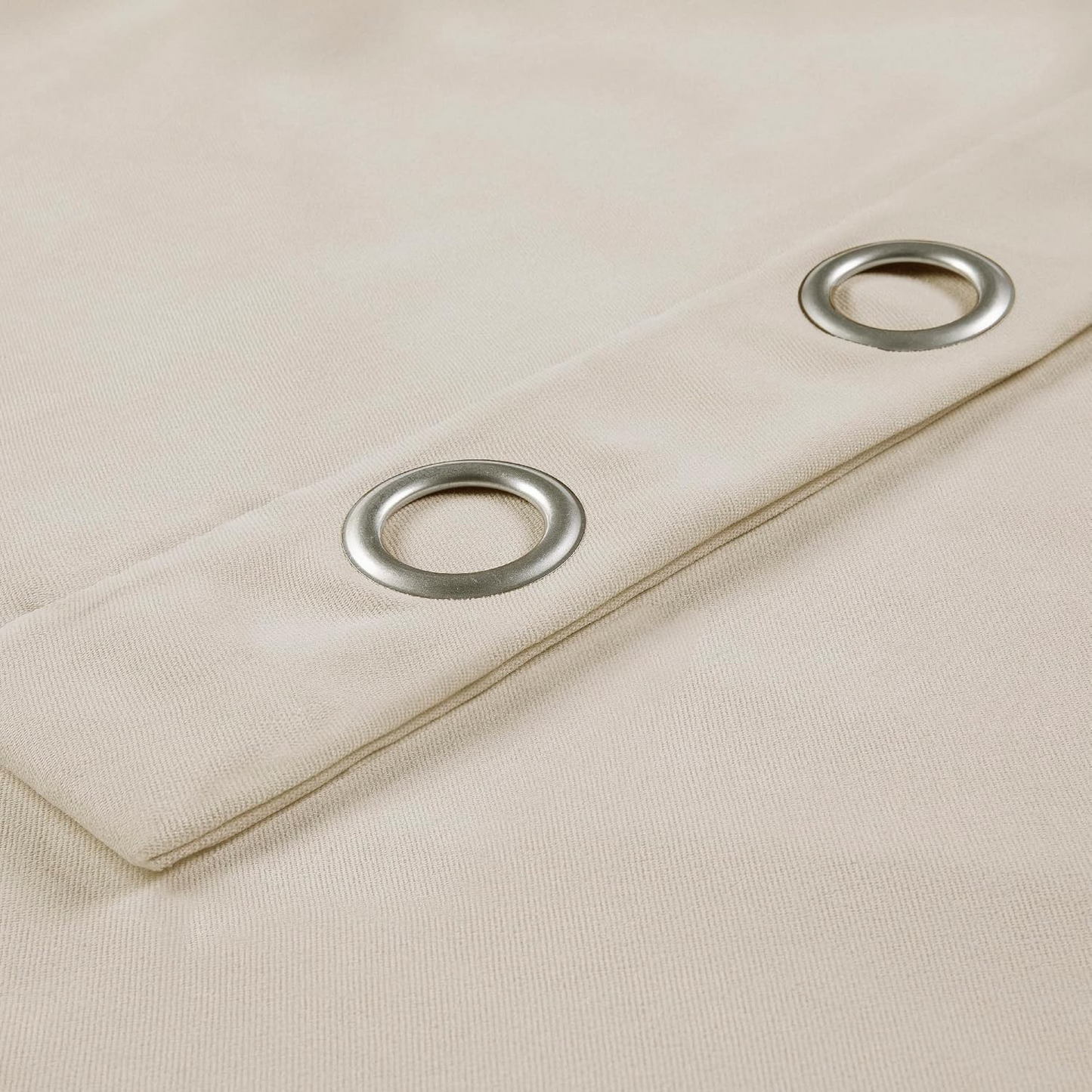 BNIB-SUN+BLK - Total Blackout Noise Reduction and Thermal Insulation Curtains - 2 Panels (Beige)