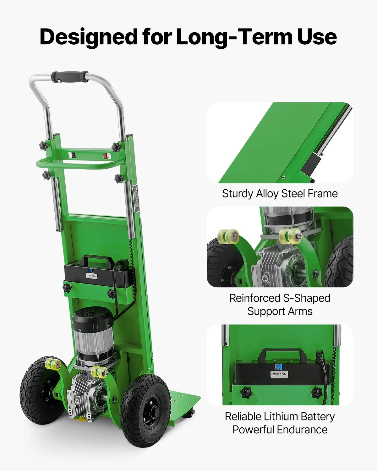 VEVOR Electric Stair Climbing Hand Truck, 400 kg Load Capacity, Equipped with 400 cm Pull Rope,-$950