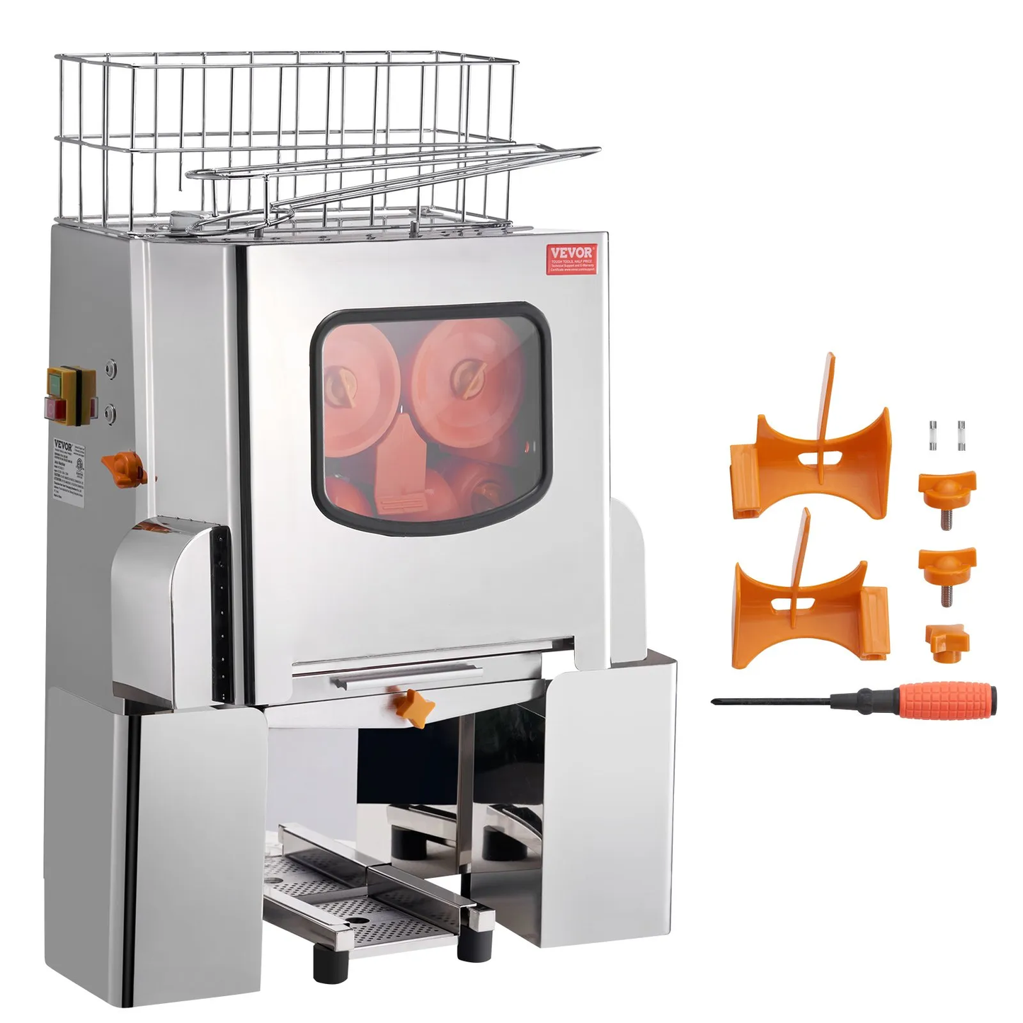 VEVOR Commercial Orange Juicer: 120W automatic juice extractor, 20 oranges squeezed per minute,-$550