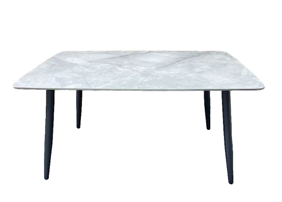 Brand new Contemporary Sintered Stone & Metal Dining Table in Black, -$350
