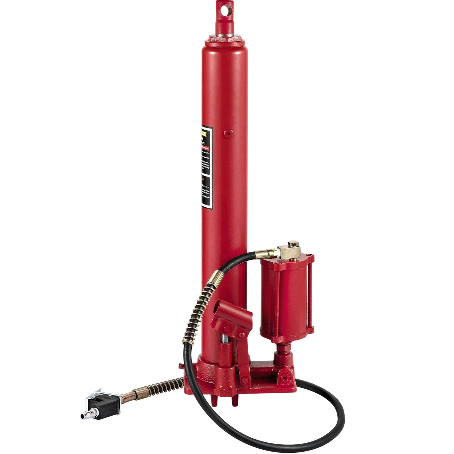 VEVOR Hydraulic/Pneumatic Long Ram Jack, 8 Tons/17363 lbs Capacity, with Single Piston Pump,Red,-$90