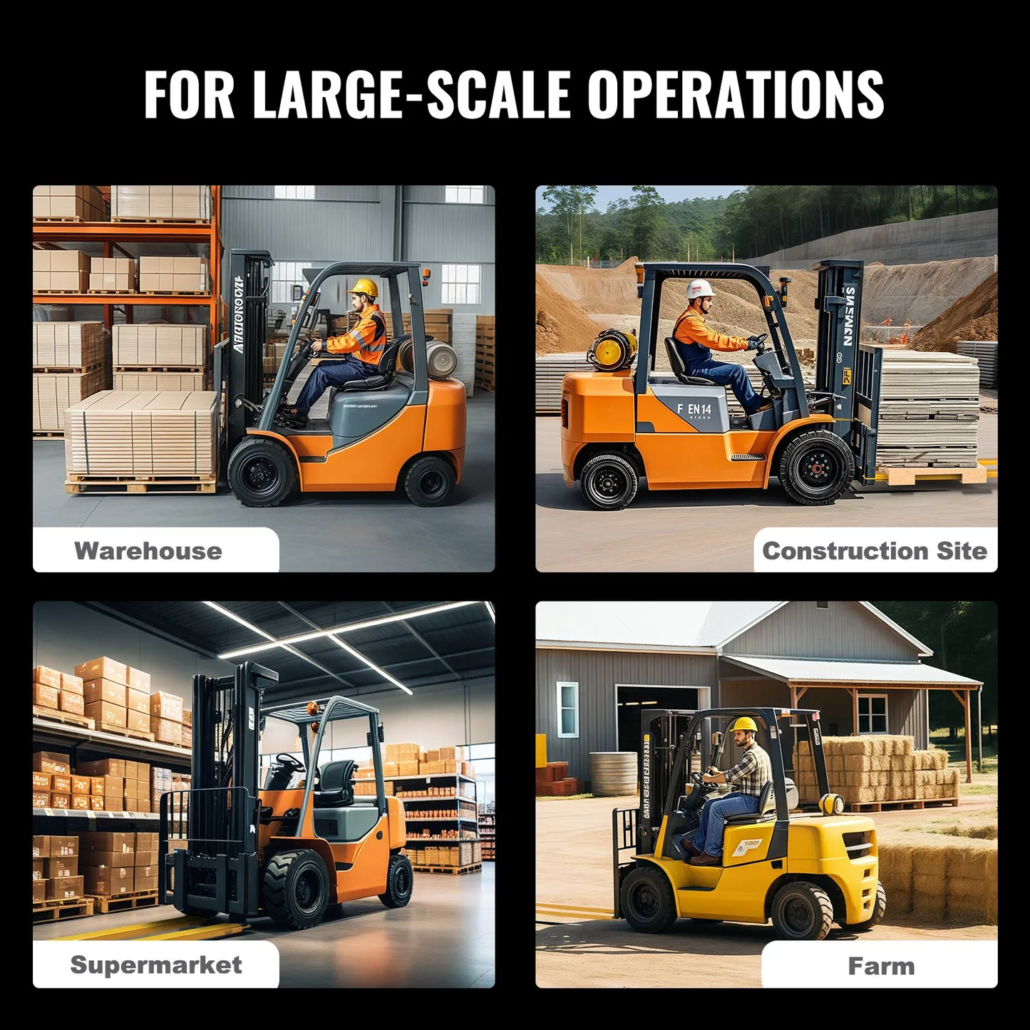 VEVOR Pallet Fork Extensions, 72" Length 4.5" Width, Heavy Duty Carbon Steel Fork Extensions,-$85