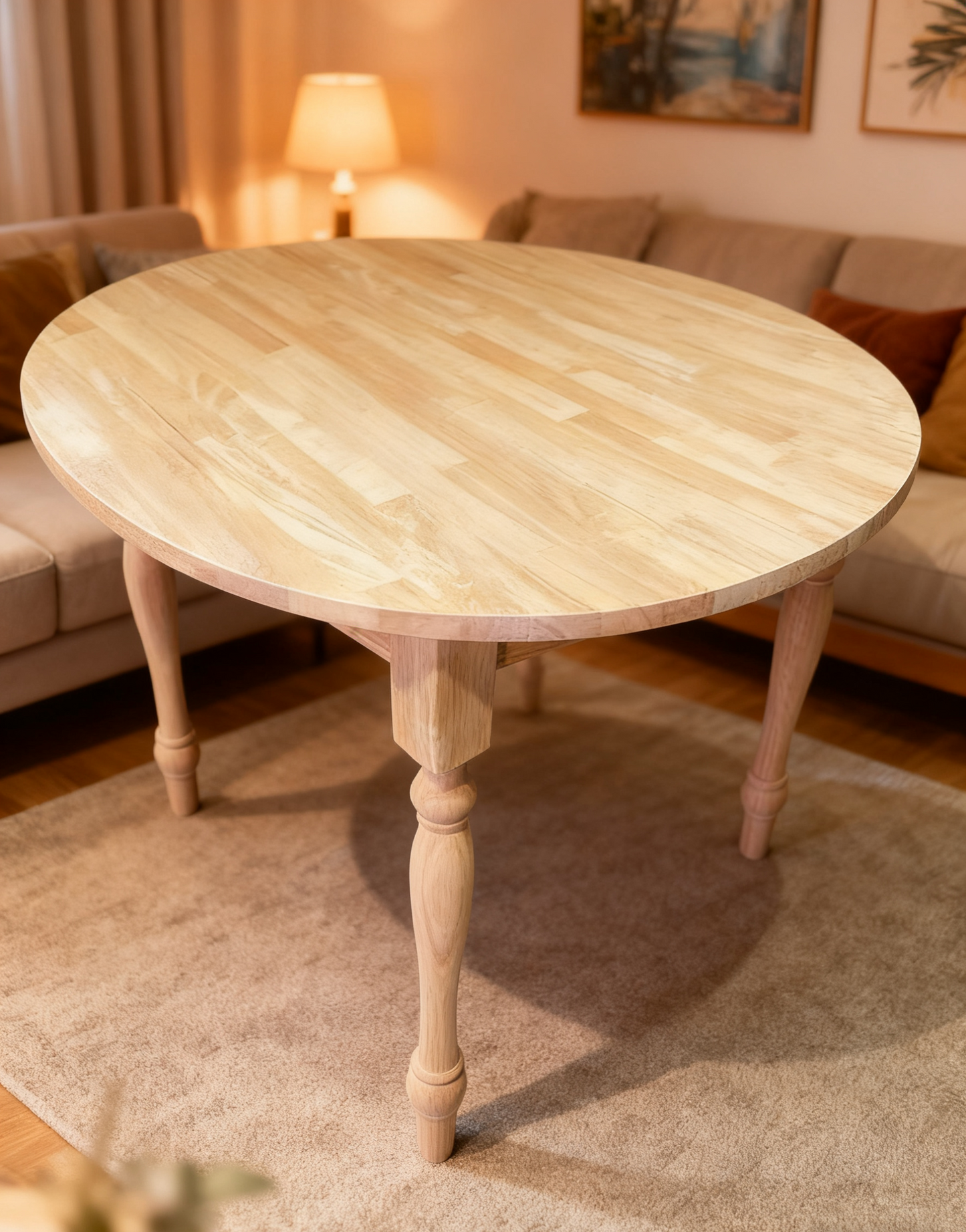 BNIB-Premium Solid Wood Round Dining Table - 42"(106.68) Tabletop, 29”(75cm )Height | Timeless Craftsmanship