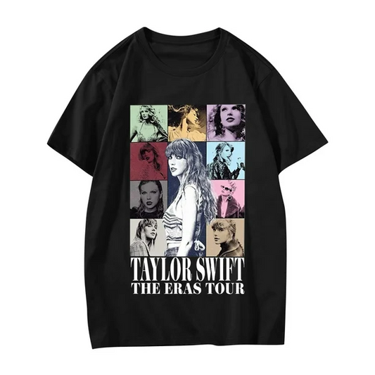 Brand new Taylor Eras Tour Inspired T-Shirt–Women's Graphic Music Tee (Black, M),-$5