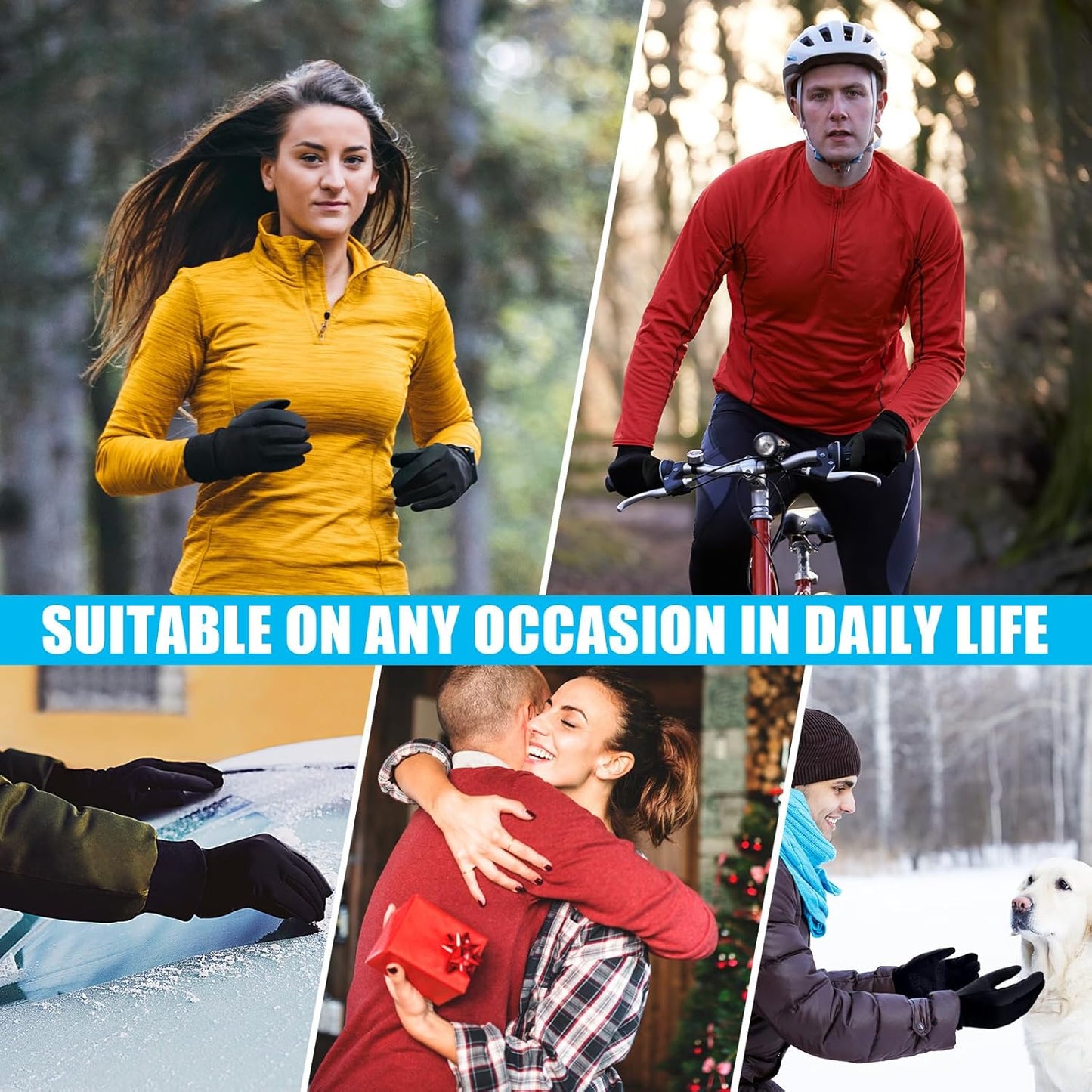 BNIB-Winter Touch Screen Gloves: Thermal Gloves for Men and Women - Thin Warm Waterproof Gloves