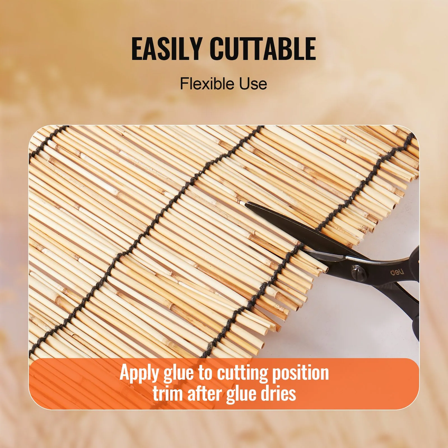 VEVOR Natural Reed Fencing, 4 ft x 16.4 ft, Reed Screen Curtain Balcony Reed Fence Roll for Outdoor,-$35