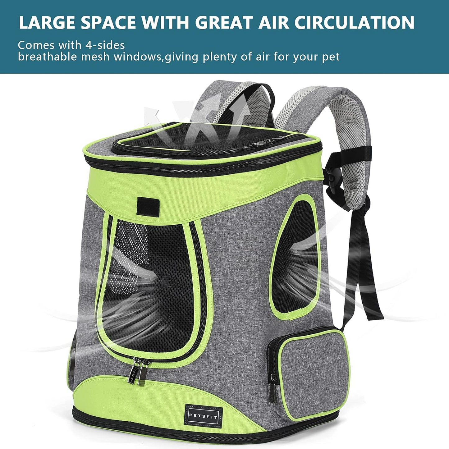 BNIB-Petsfit Pet Backpack Carrier Easy-Fit Dog Travel Backpack Carrier for Small Medium Dogs Cats Rabbits