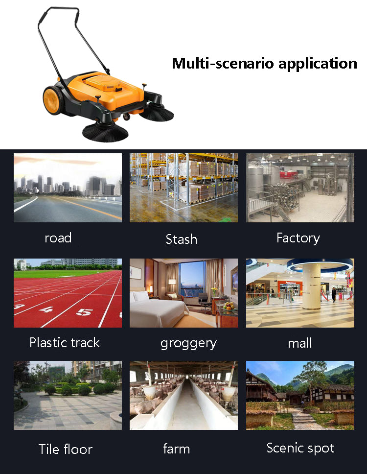 BNIB-Sweeping machine, cleaning machine, hand sweeping machine, dust collection capacity 70L