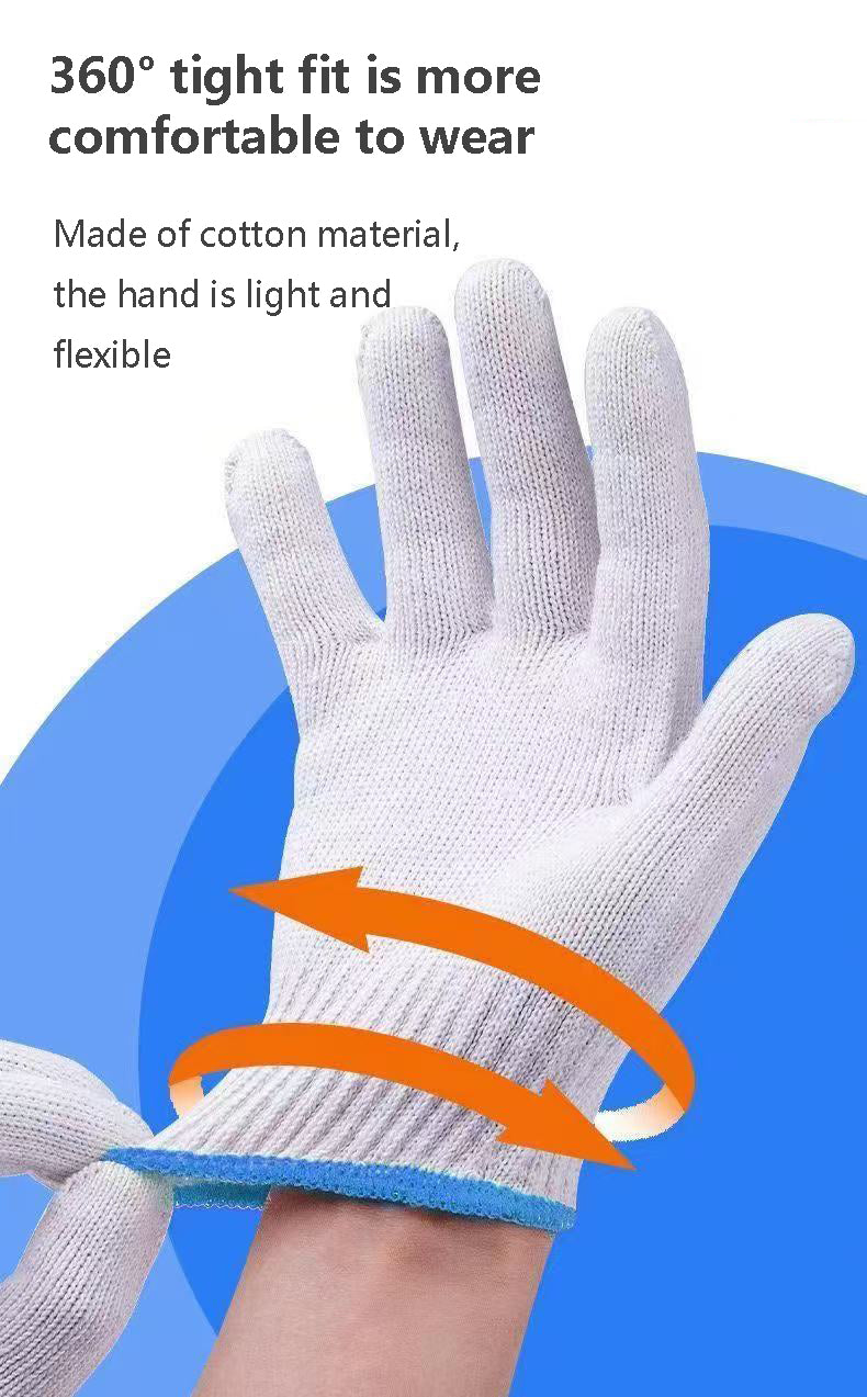 BNIB- Protective gloves, cotton gloves, thick wear gloves, high density textile gloves,-$15/12 pair