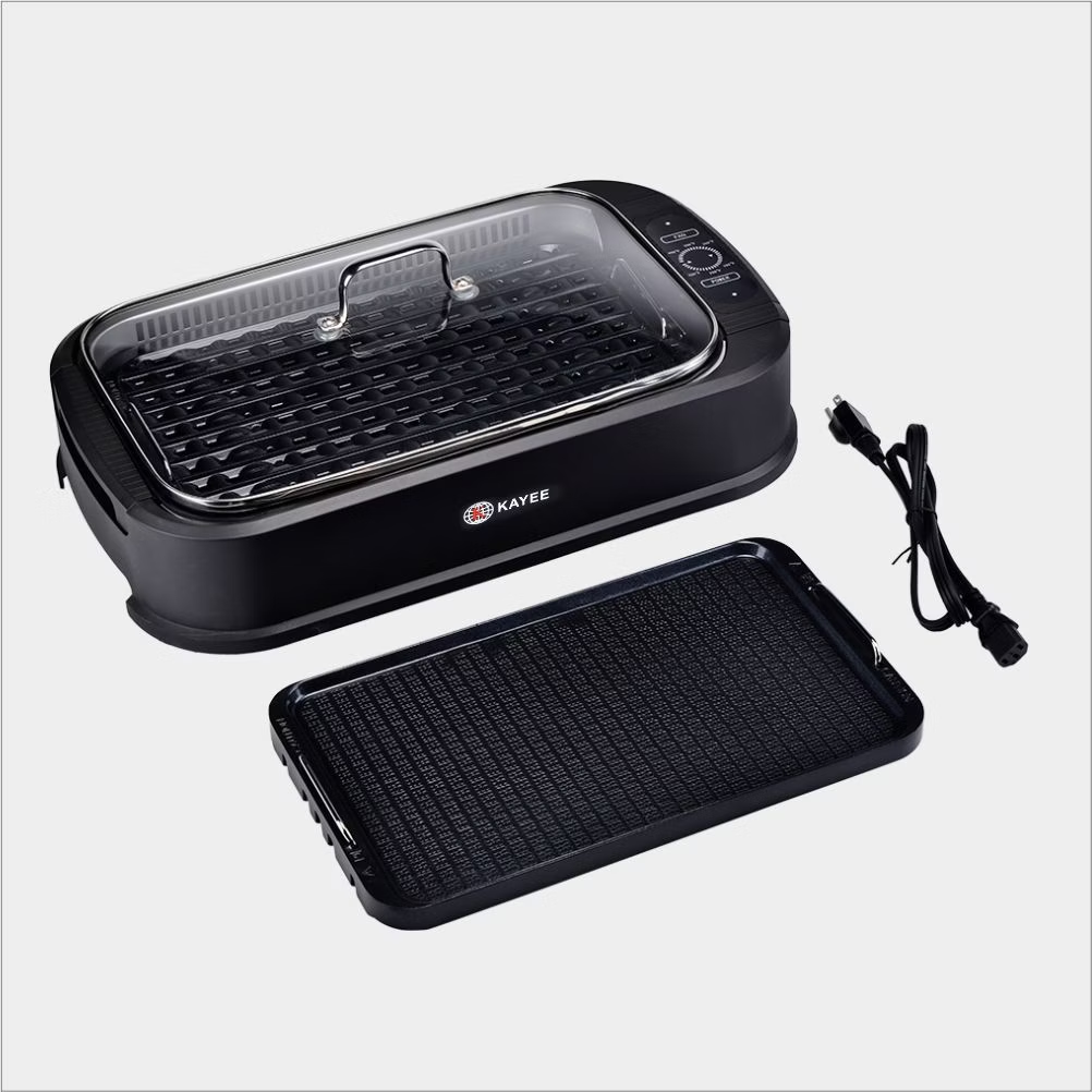 BNIB-Power Smokeless Grill,Non-stick interchangeable grill & griddle plates,