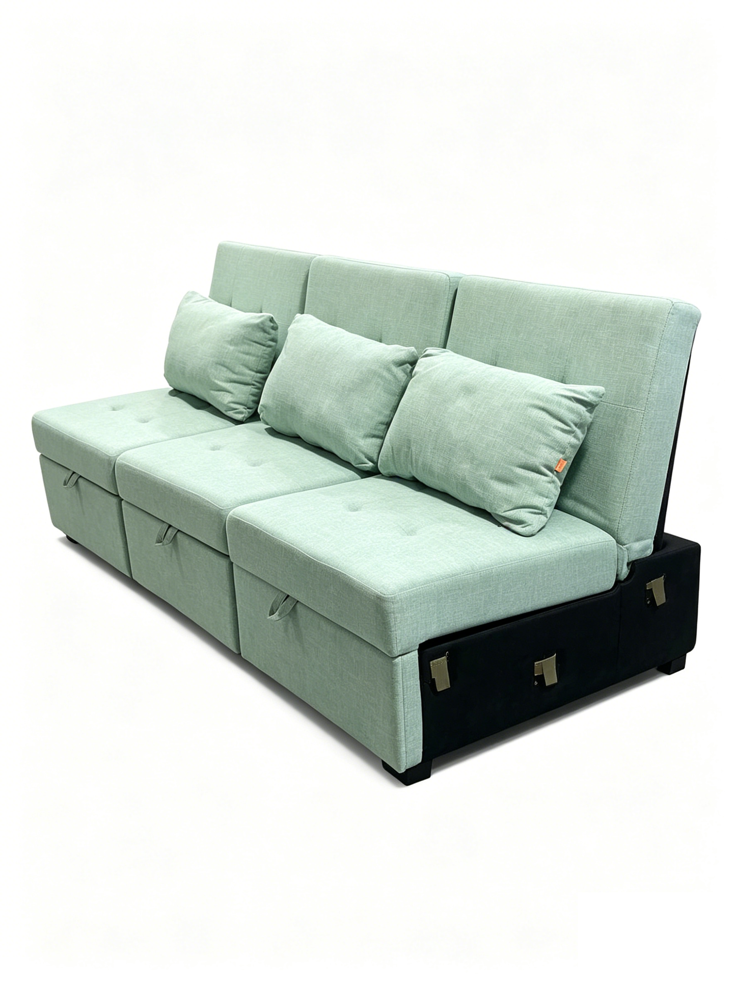 Brand New Assemble POVISON Chair Bed Sleeper, 3-in-1 Convertible Sofa Chair W/ Adj(Light Green),-$750/Set