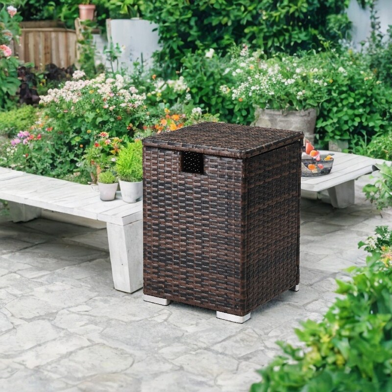 Brand New Patio Wicker Propane Tank Cover & Side Table,Coffee Table,-$120