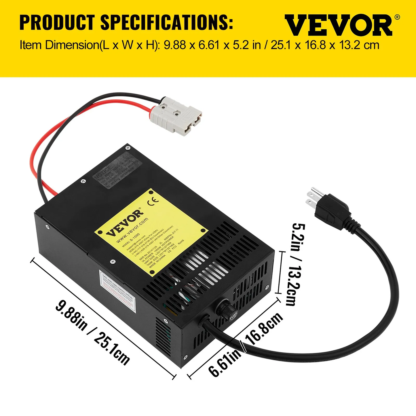 VEVOR 55 Amp RV Power Converter Charger, 110 Volt AC to 12 Volt DC,Battery Converter Charger 1000W,-$75
