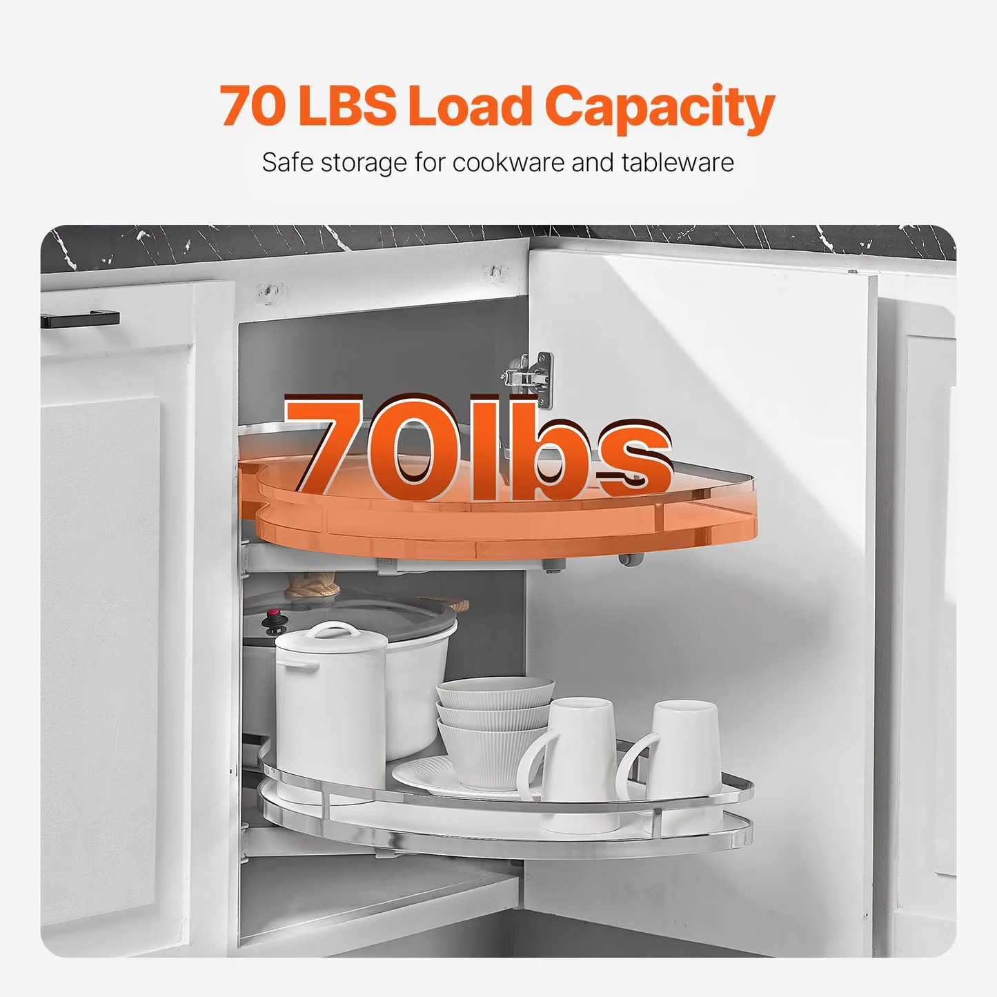 VEVOR Swing Left Blind Corner Cabinet, Pull Out Organizer for 36 inch Width Blind Cabinet,-$100