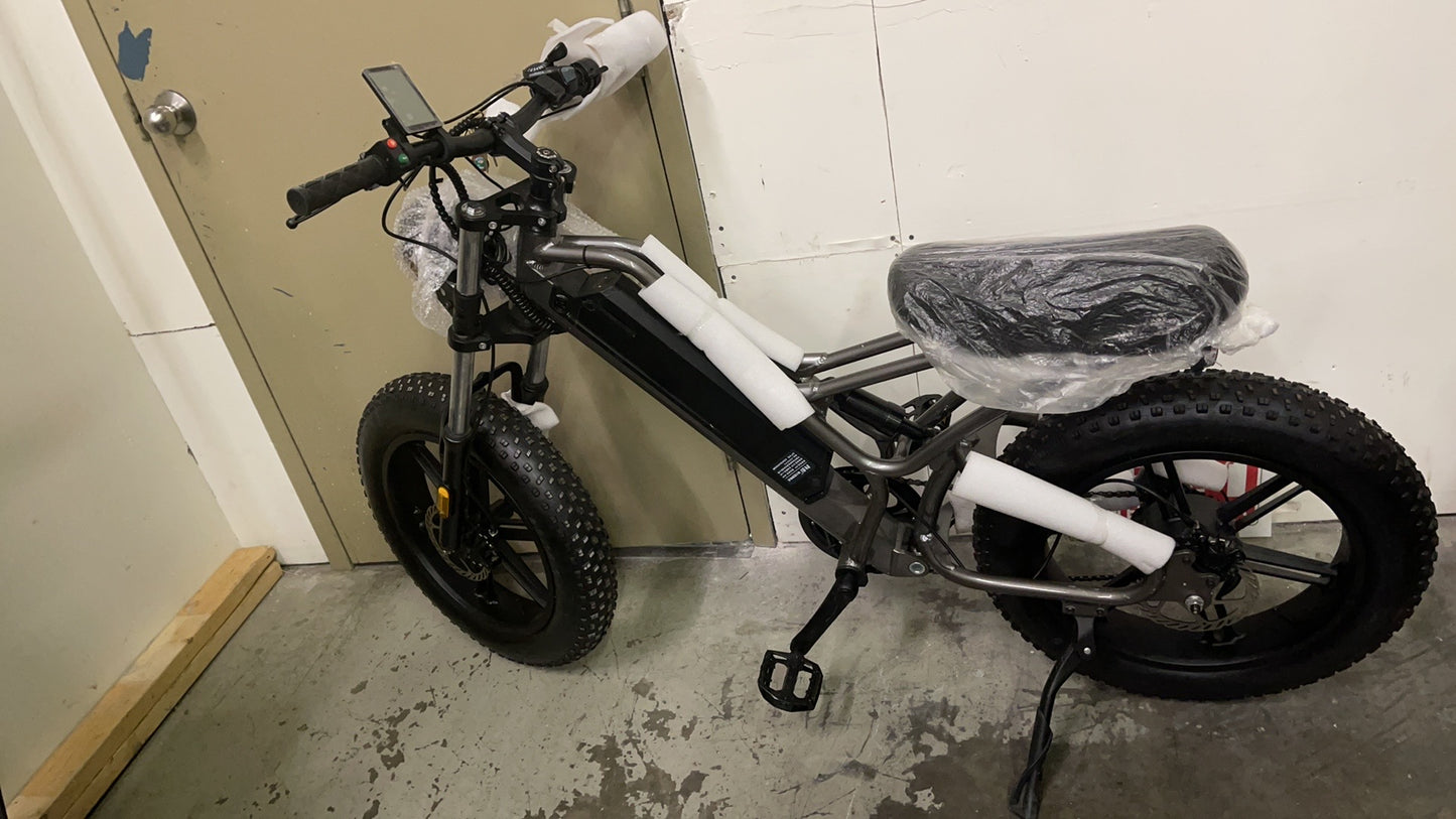 Brand New Electric Assist Mountain E-Bike–20" Off-Road Snow Tire E-Bike, -$1600