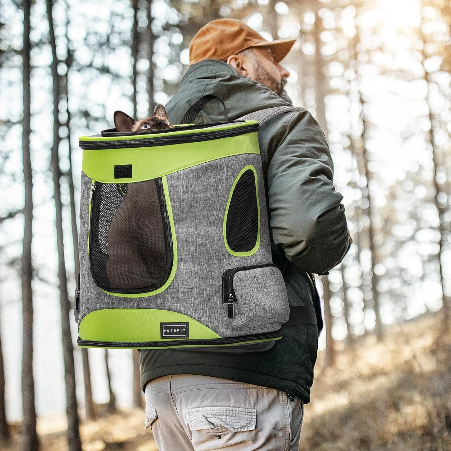 BNIB-Petsfit Pet Backpack Carrier Easy-Fit Dog Travel Backpack Carrier for Small Medium Dogs Cats Rabbits