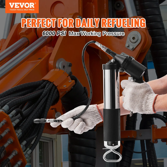 VEVOR Air Operated Grease Gun, 6000PSI, 14 OZ/400 CC Capacity Heavy Duty Pneumatic Grease Gun