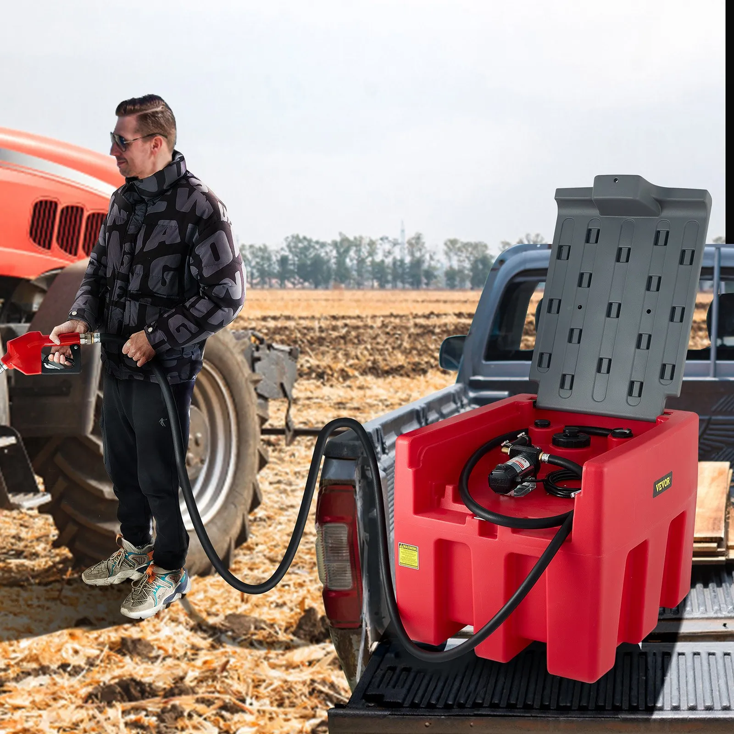 VEVOR Portable Diesel Tank, 58 Gallon Capacity, Diesel Fuel Tank with 12V Electric Transfer Pump,-$700