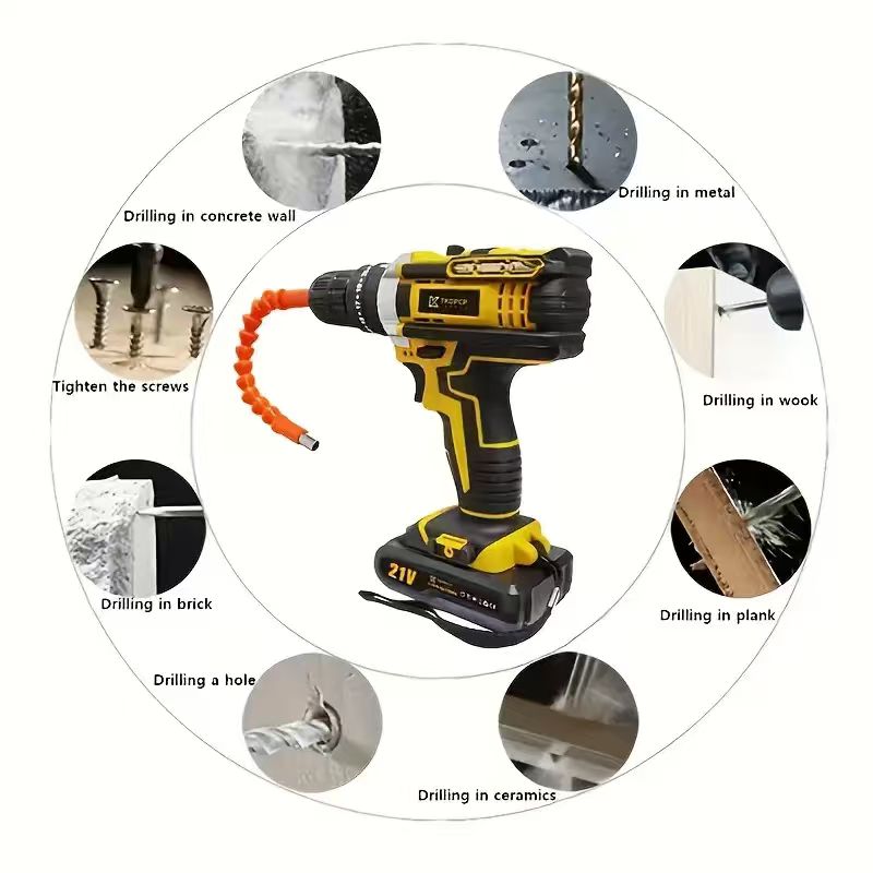 BNIB-Rechargeable 21V/36V Pink Electric Hand Drill – 84 Bits for DIY, Jewelry Making & Home Projects(Pink),-$50