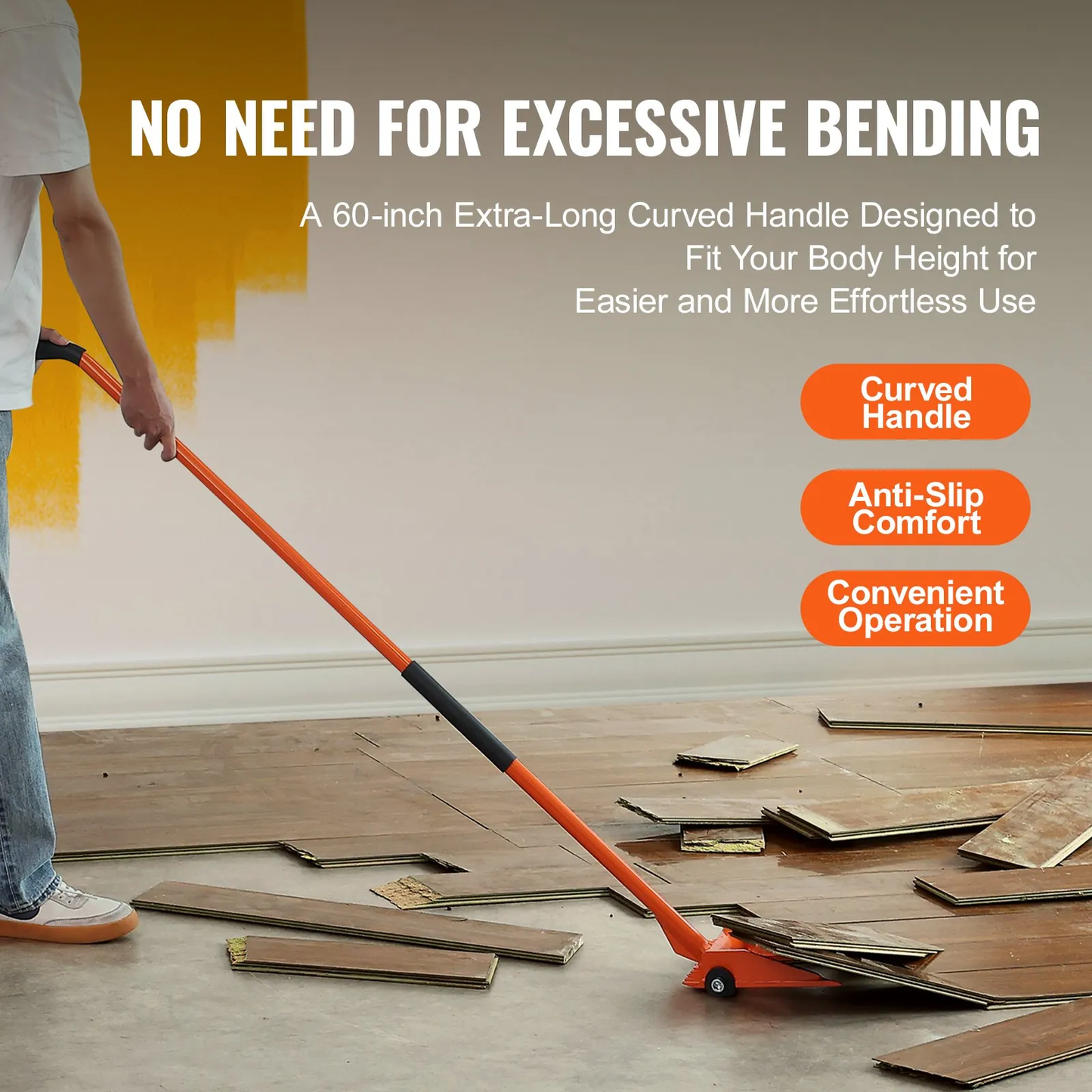 VEVOR Pallet Buster, 60-Inch Handle, 2000 lbs Weight Capacity,Heavy Duty Deck Wrecker Demolition,-$70