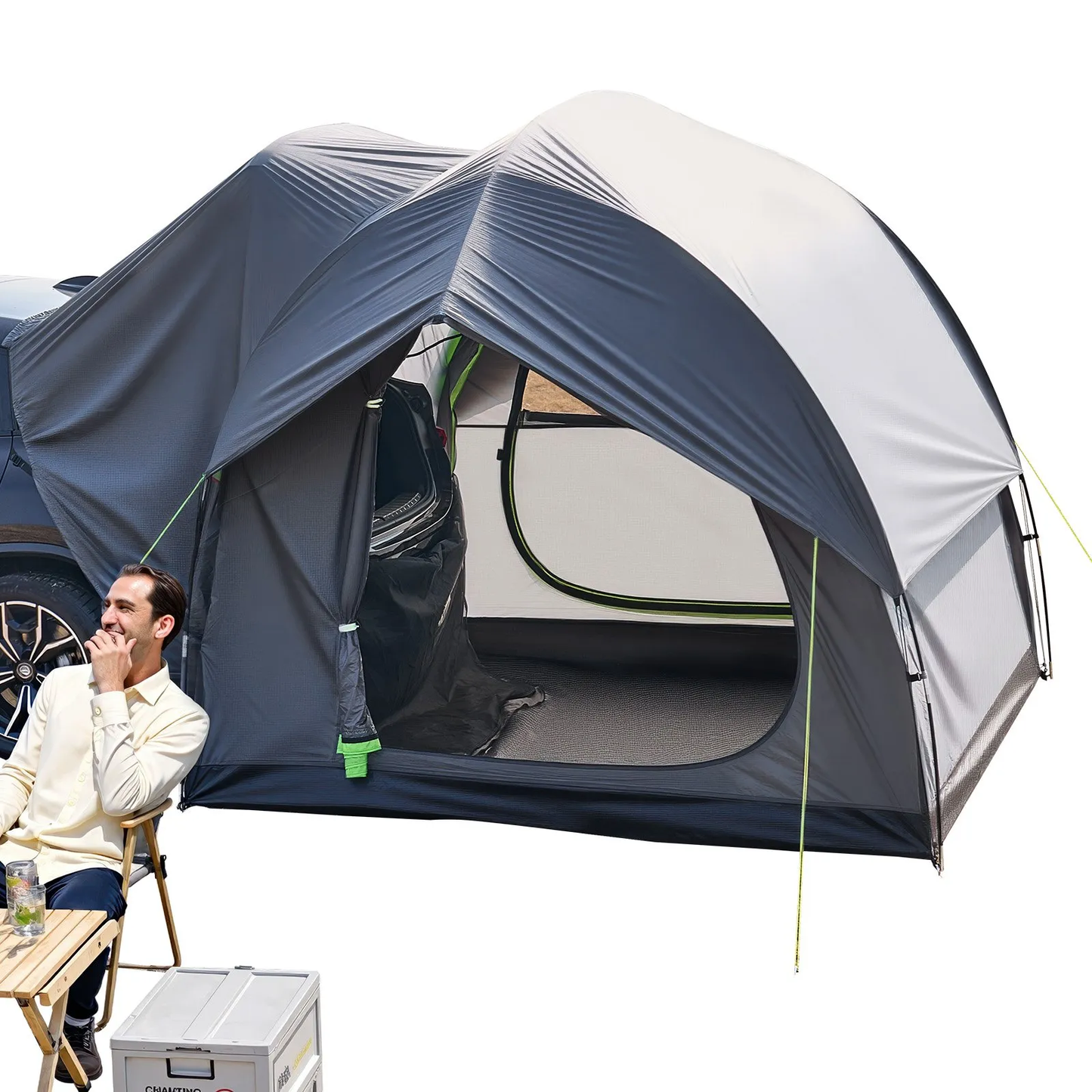 VEVOR SUV Tent for Camping, 8FT L x 8FT W, Waterproof PU2000mm Spacious Double Design,-$165