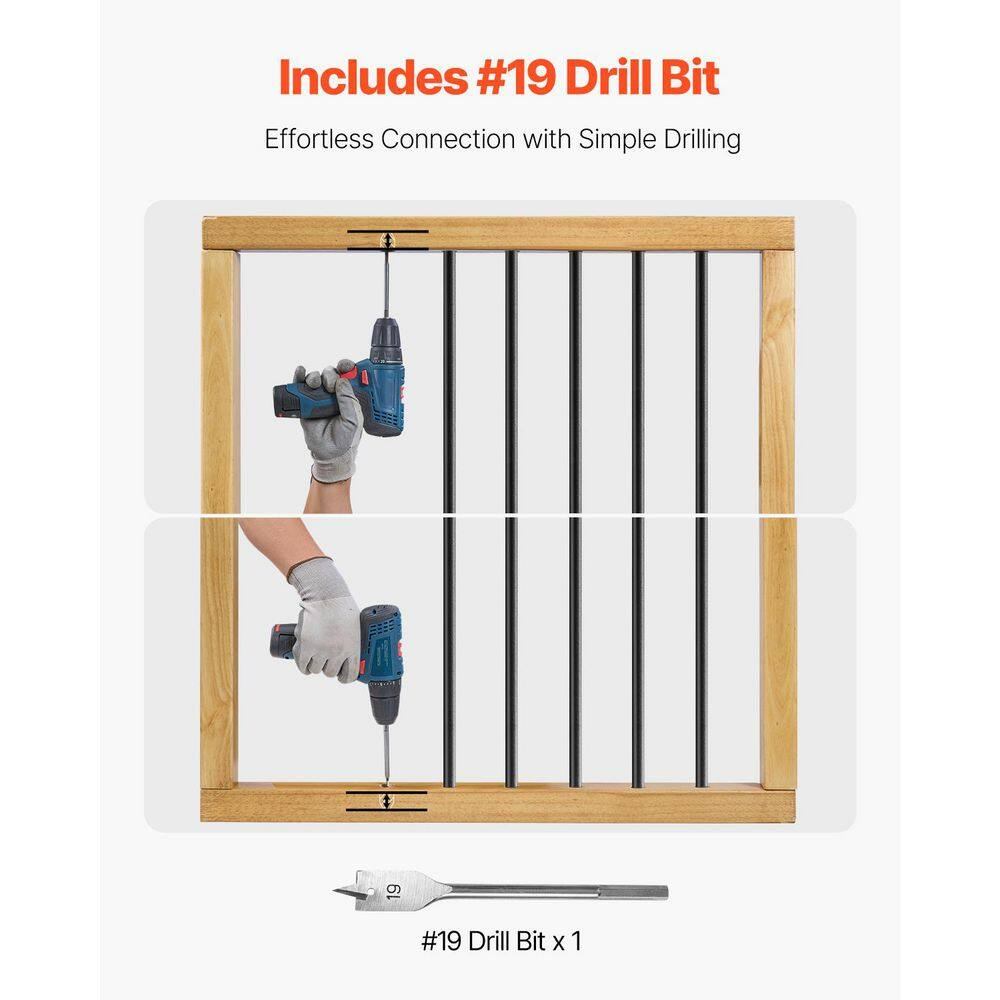 VEVOR Staircase Balusters with 19 Drill Bit, 51 Pack, 36 in. Aluminum Metal Spindles 0.75 in,-$80