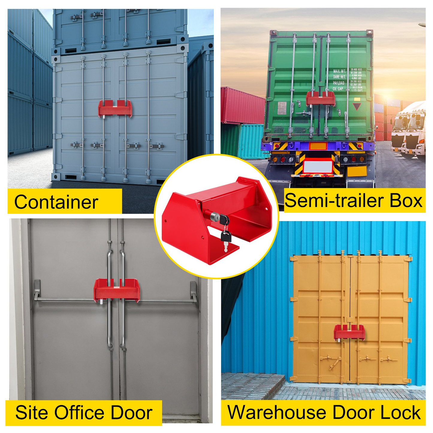 VEVOR Cargo Container Lock 9.84"-17.32" Locking Distance Semi Truck Door Locks with 2 Keys ,-$40