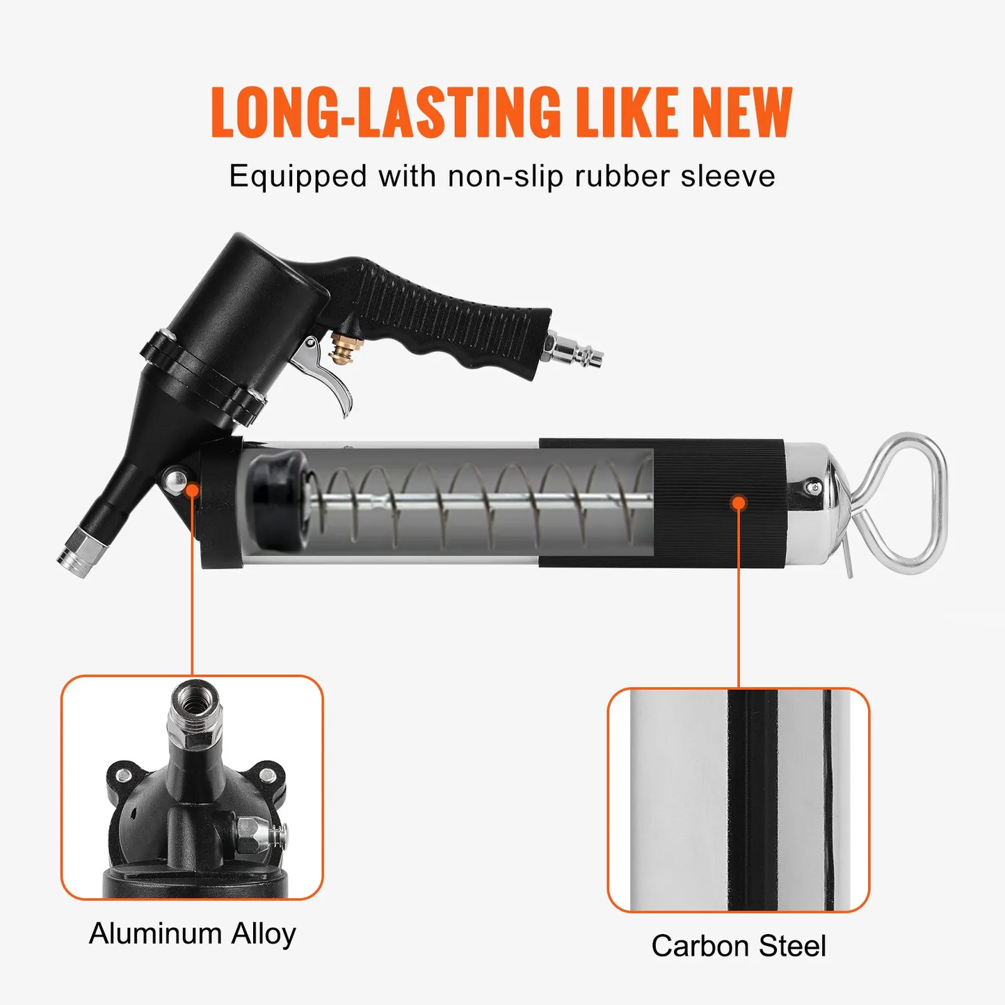 VEVOR Air Operated Grease Gun, 6000PSI, 14 OZ/400 CC Capacity Heavy Duty Pneumatic Grease Gun