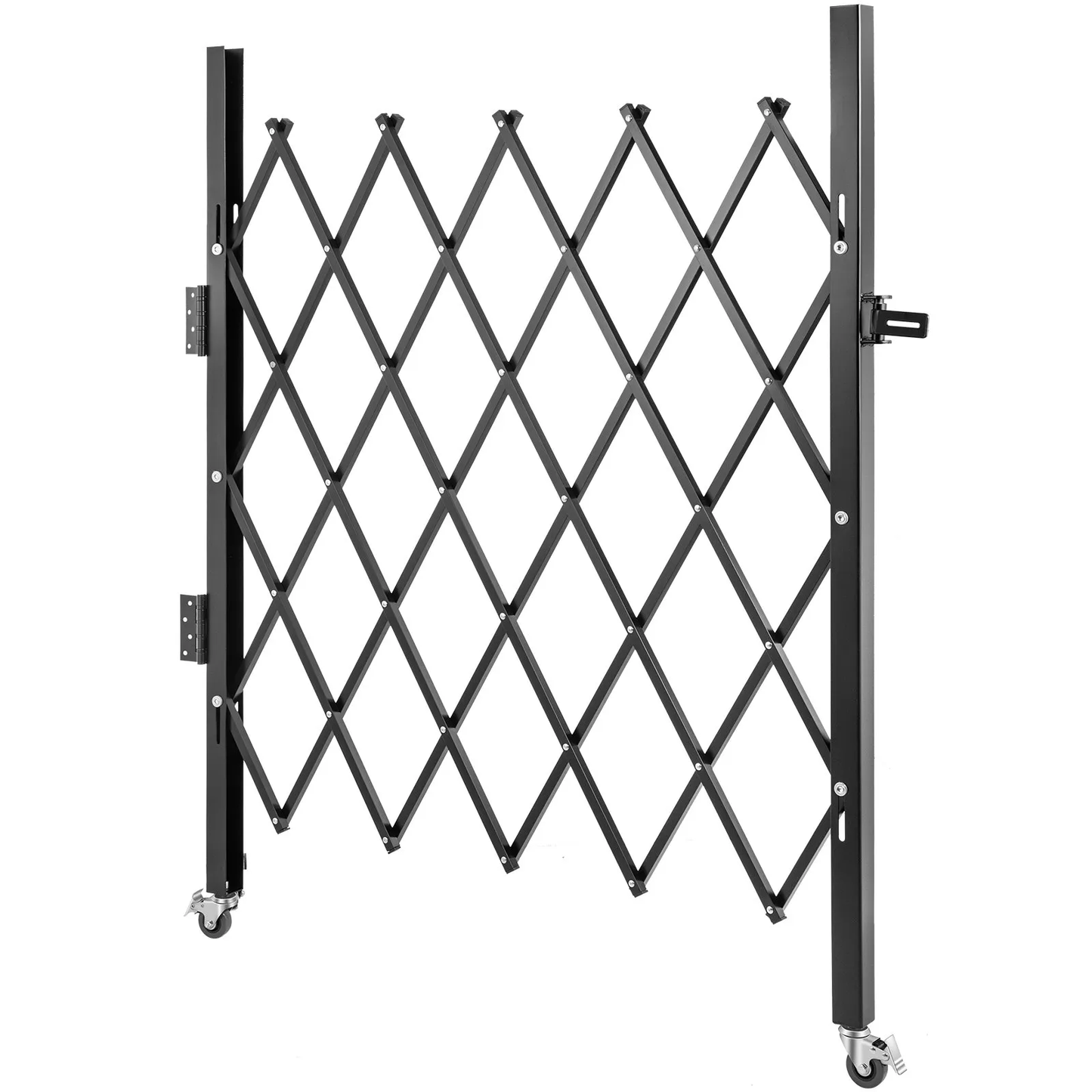 VEVOR Single Folding Security Gate, 48" W x 37" H Folding Door Gate, Steel Accordion Security Gate
