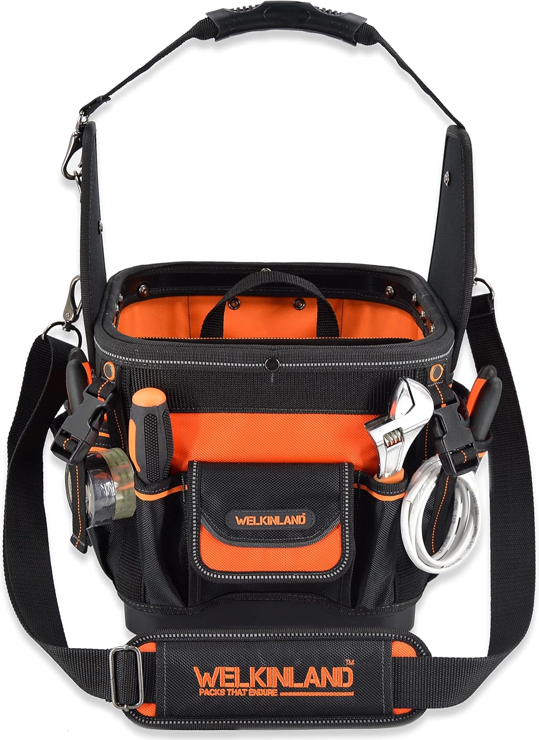 BNIB-24-Pockets Hard-Based HVAC tool bag, Open-Top Electrician tool bag, Electricians tool bag