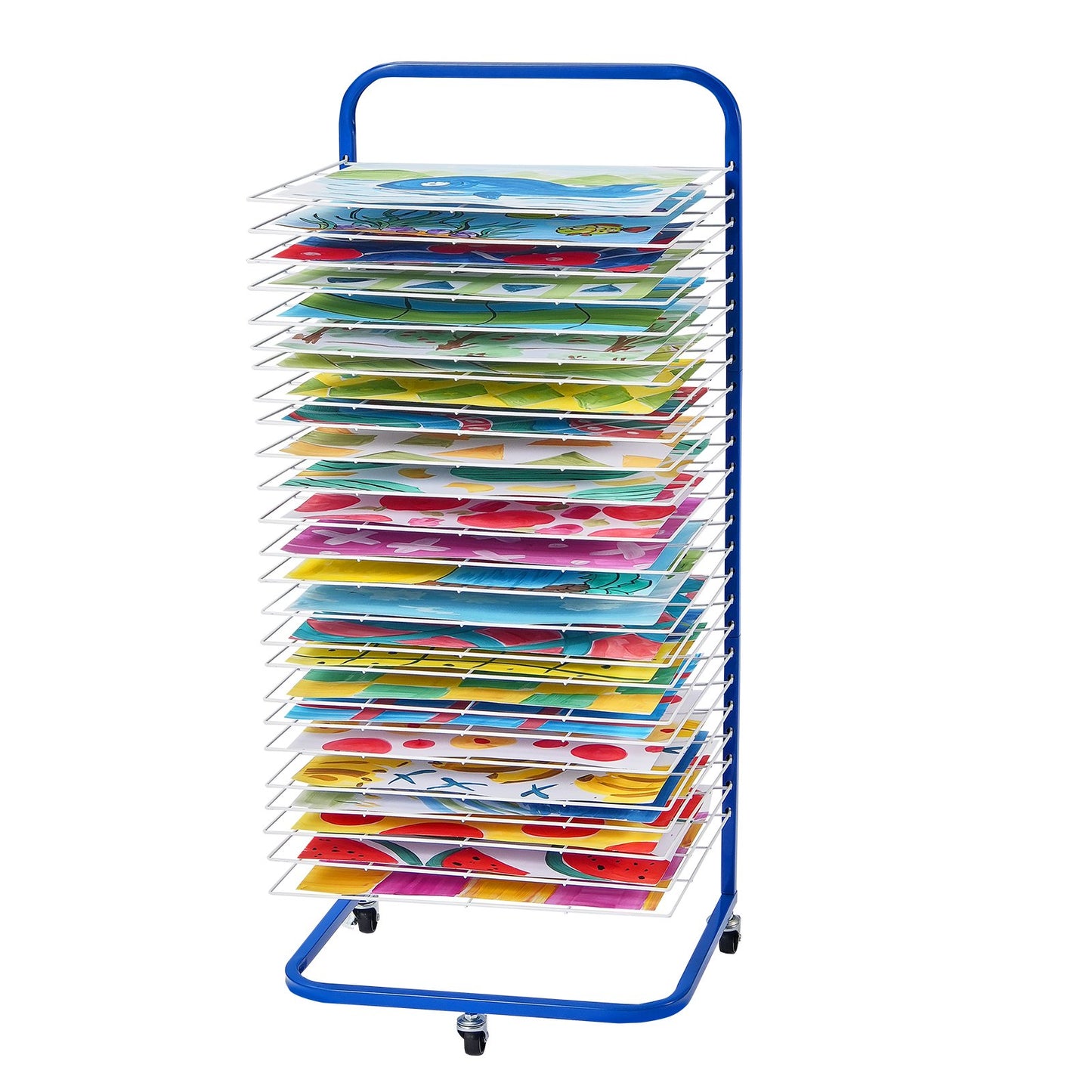 VEVOR Art Drying Rack, 25 Removable Shelves 17 x 13 x 39.4 inch Paint Drying Rack With Lockable Wheels,-$65