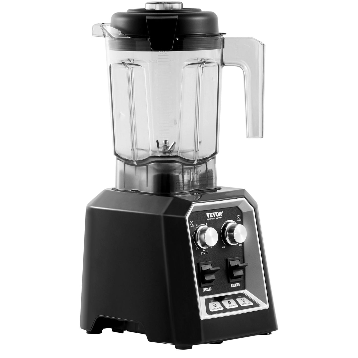 VEVOR Professional Blender, Commercial Countertop Blenders, 68 oz Plastic Jar Blender Combo,-$60