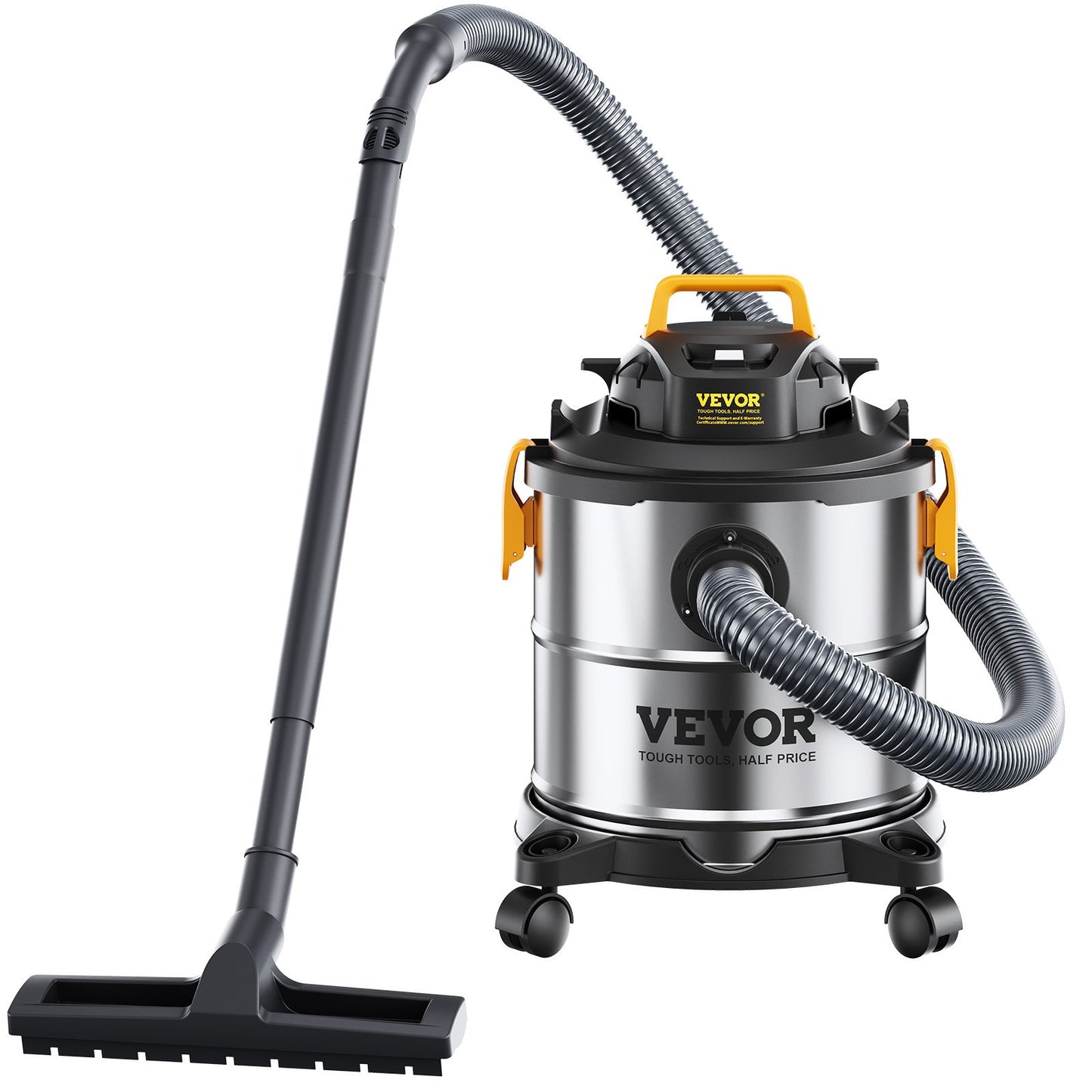Open Box VEVOR Stainless Steel Wet Dry Shop Vacuum, 5.5 Gallon 6 Peak HP Wet/Dry Vac,-$55