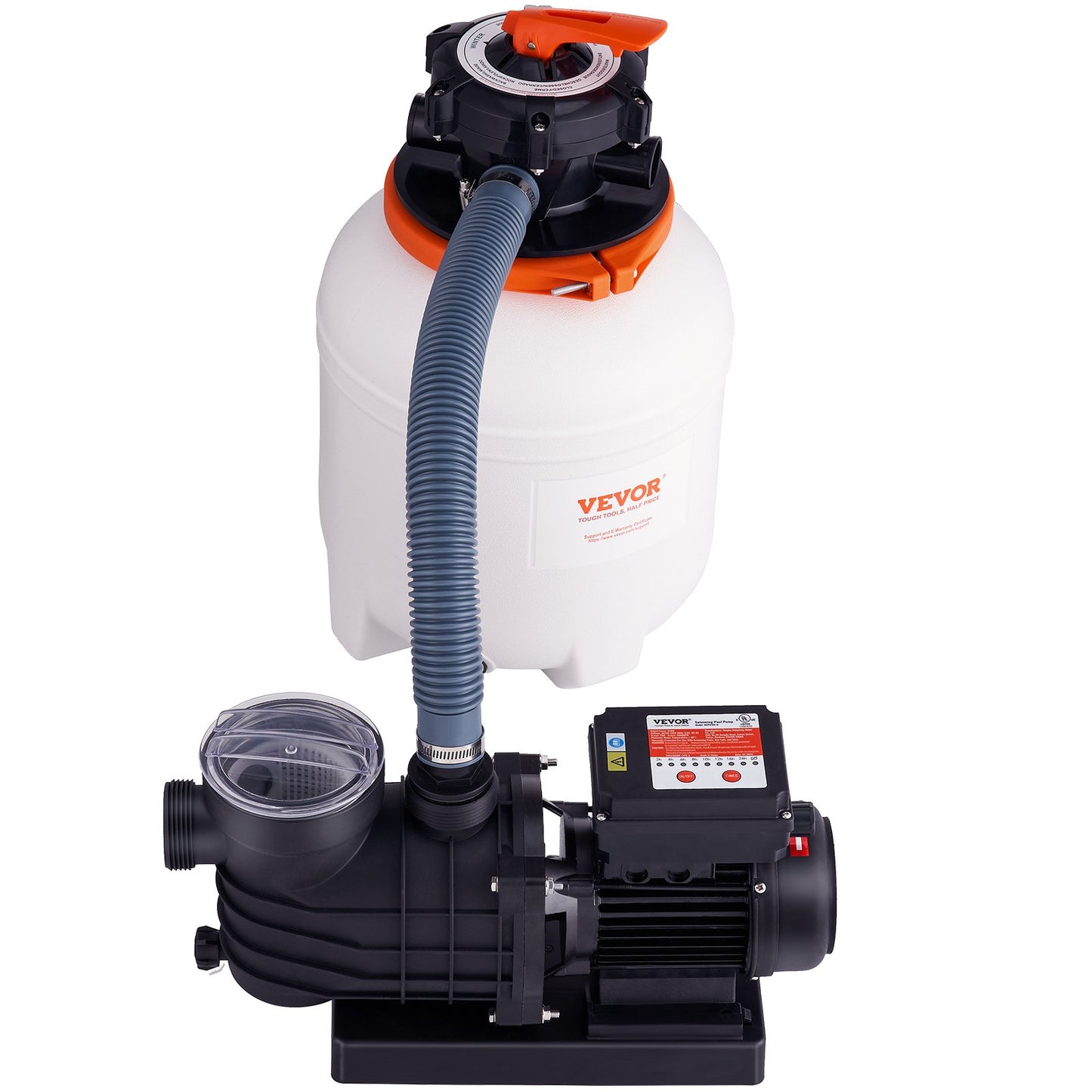 VEVOR Sand Filter Pump for Above Ground Pools, 12-inch, 3000 GPH, 1/2 HP Swimming Pool Pumps,-$145