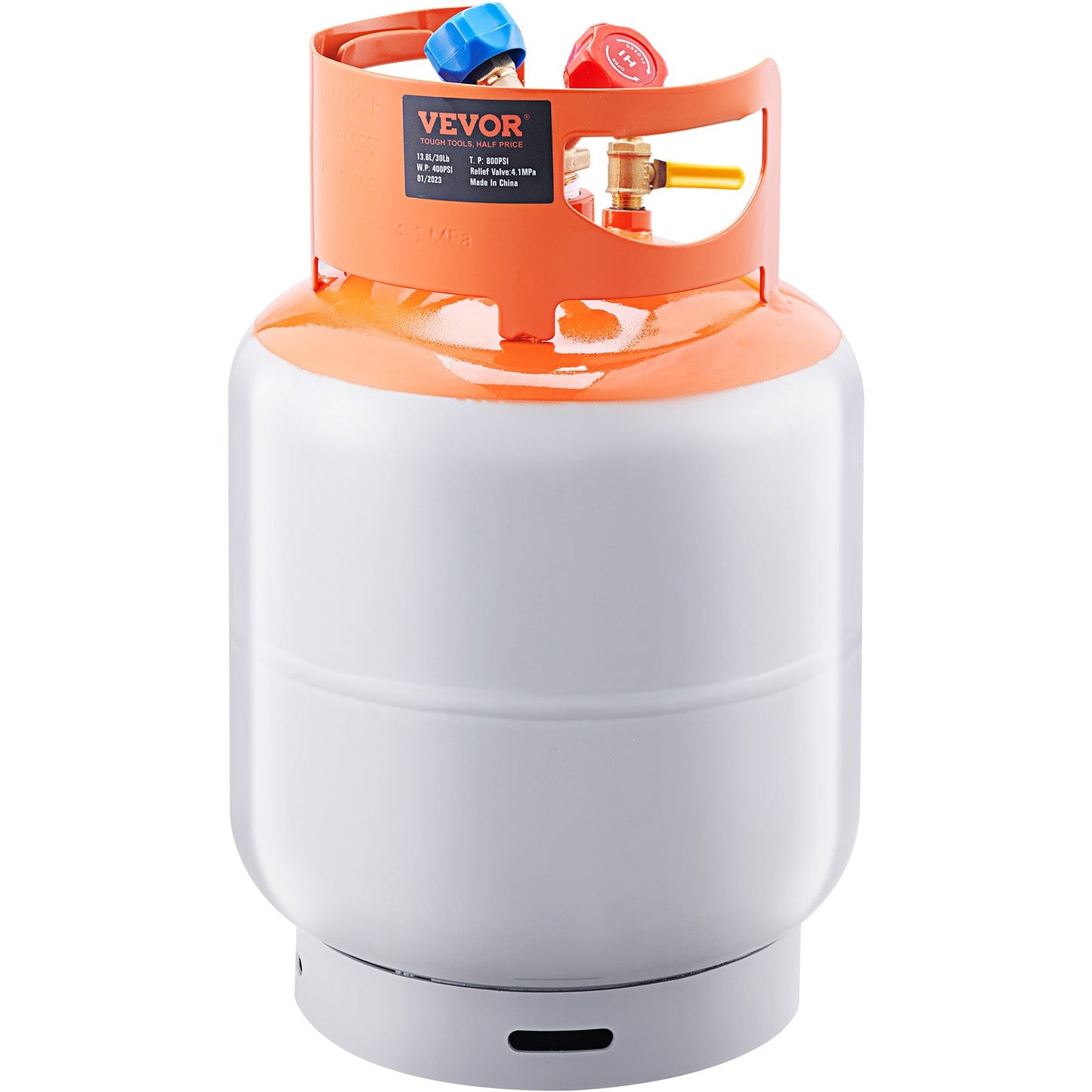 New(no box)VEVOR Refrigerant Recovery Tank, 30 LBS Capacity, 400 psi Portable Cylinder Tank with Y-Valve,-$55