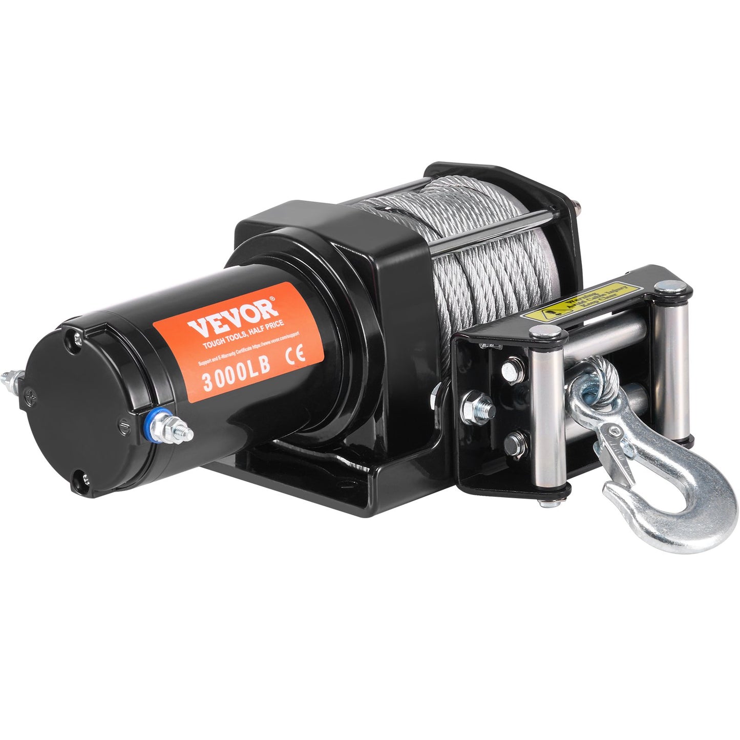 VEVOR Electric Winch, 3000 lb Line Pull Capacity, 12V DC ATV/UTV Winch with Φ3/16 in x 39 ft,-$75