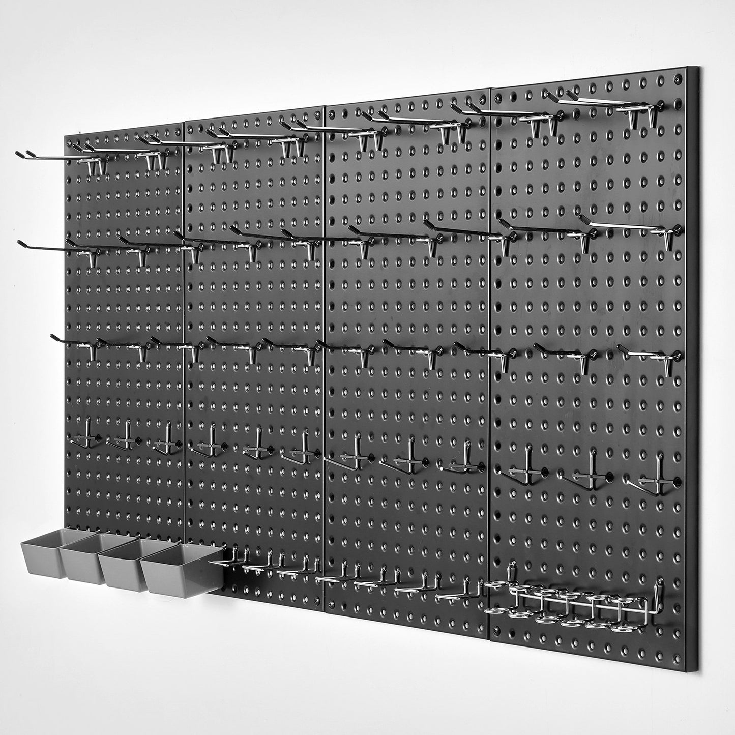 VEVOR Metal Pegboard Panels, 24" x 12" Pegboard, 4 Panels, Heavy Duty Peg Board Wall Organizer,-$55