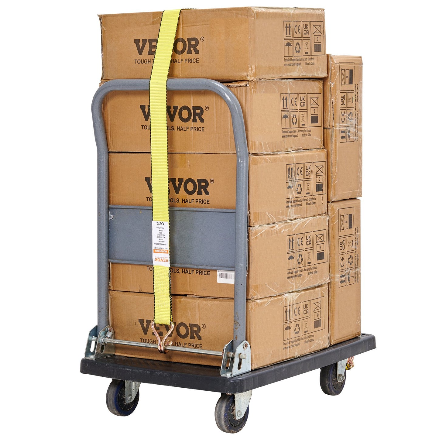 VEVOR Ratchet Tie Down Straps (4PK), 5000 lb Break Strength, Double J Hook Includes 4 Premium,-$35
