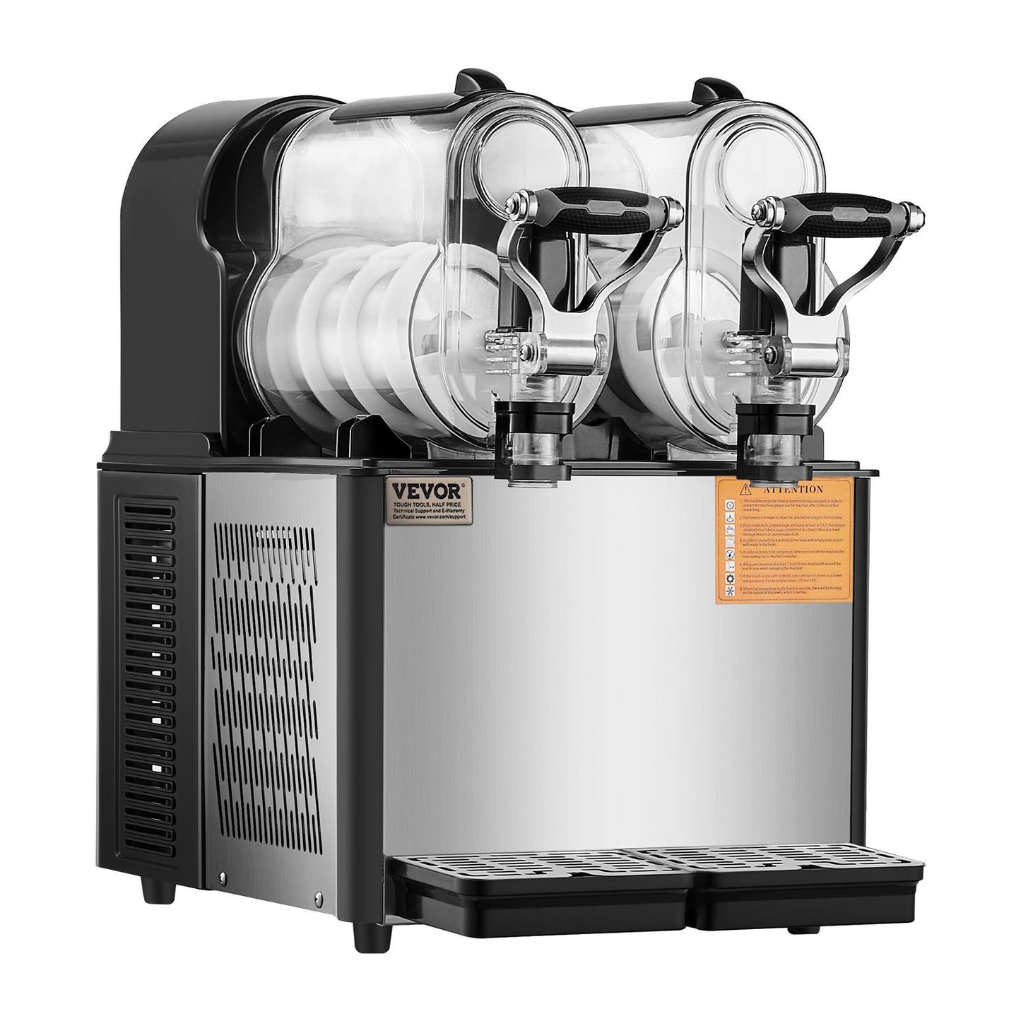VEVOR Commercial Slushy Machine, 3Lx2 Double Tank Frozen Drink Machine, 24 Cups,-$600