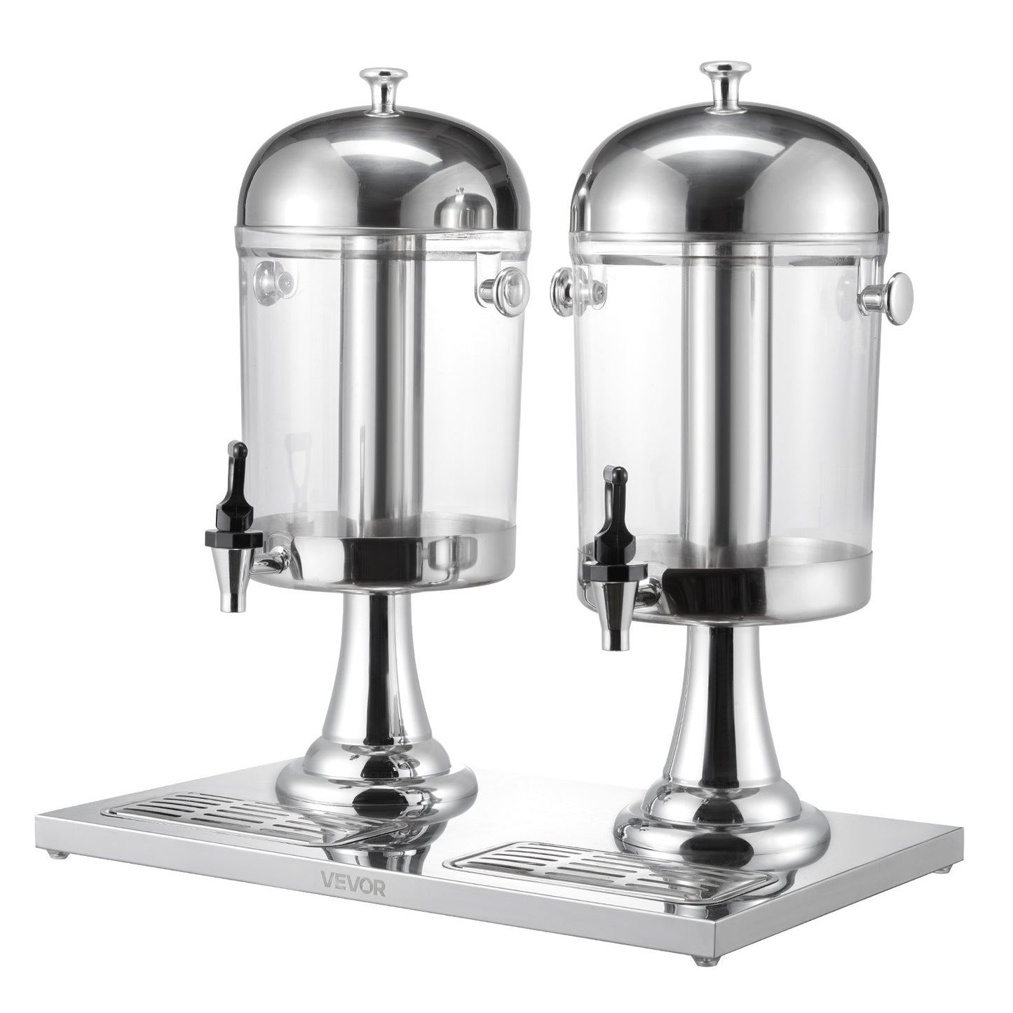 VEVOR Beverage Dispenser, 2.1 Gallon x 2 Drink Dispenser for Parties, Stainless Steel + Dispensers,-$75