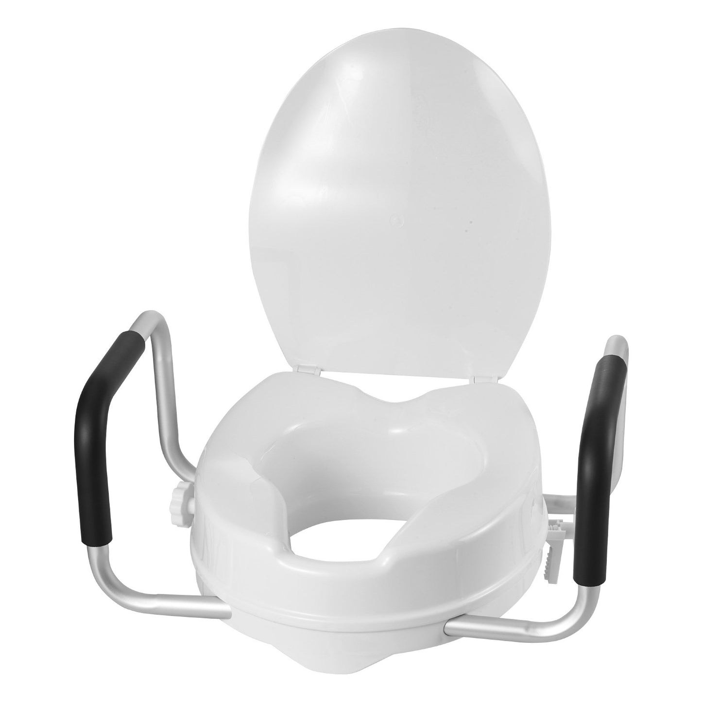VEVOR Raised Toilet Seat with Arms, 300 lbs Load Capacity, 4-Inch Lift Height, Widened Commode,-$45