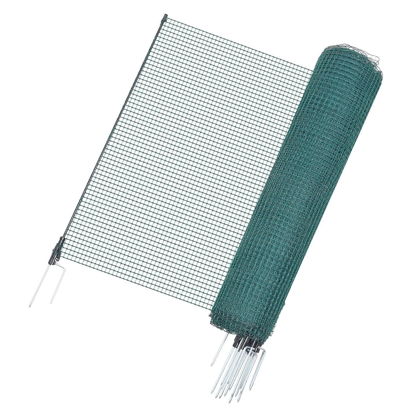 VEVOR Temporary Fence with Posts, 3.9 x 98.4 FT Plastic Mesh Fencing, Garden Safety Netting,-$65