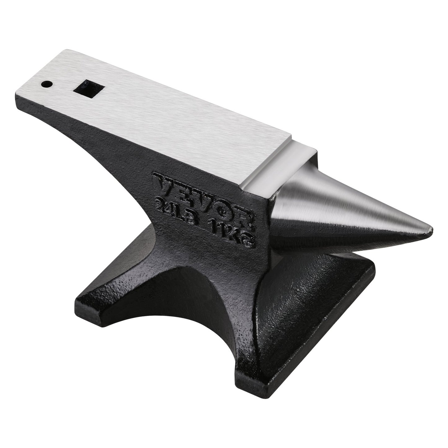 VEVOR Single Horn Anvil, 25lbs Cast Steel Anvil, High Hardness Rugged Round Horn Anvil with Stable Base,-$50