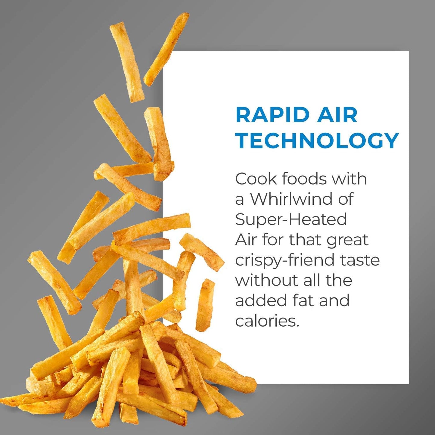 BNIB-Power XL 7-in-1 Cooking Features Air Fryer Pro, Crisp, Cook, Rotisserie,Dehydrate,1700W (6 Qt, Black)