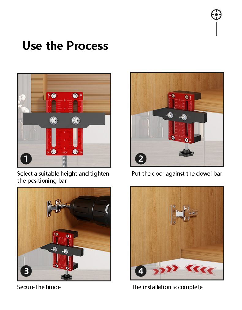 BNIB- Cabinet door installation AIDS, positioners, cabinet doors special installation measuring and punching tools