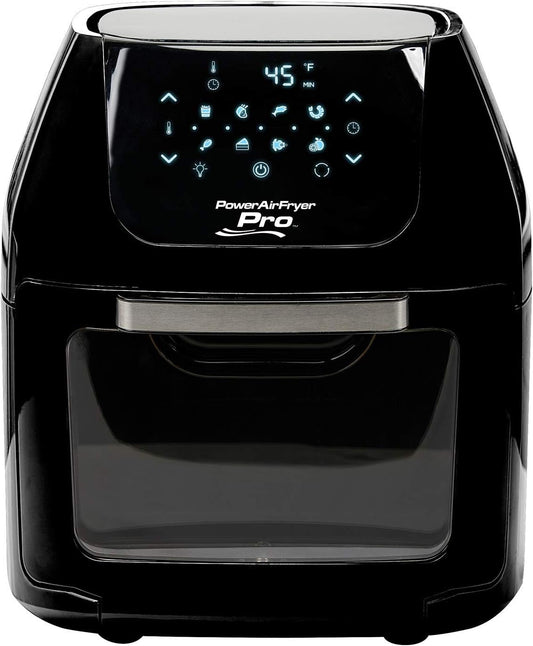 BNIB-Power XL 7-in-1 Cooking Features Air Fryer Pro, Crisp, Cook, Rotisserie,Dehydrate,1700W (6 Qt, Black)