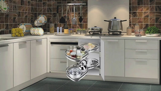 BNIB-VEVOR Cloud Blind Corner Pullout for 36 inch Cabinet Blind Corner Cabinet Pull Out, 2 Tier Swing Tray